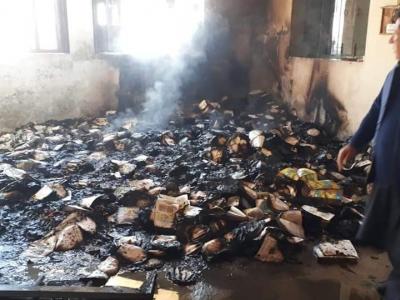 حضرو: بوائز ہائی سکول نمبر 1 میں آگ لگ گئی ،ہزاروں کتابیں جل کر خاکستر